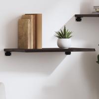 Wandschap 60x30x2 cm behandeld massief eikenhout donkerbruin Wandschap 60x30x2 cm behandeld massief eikenhout donkerbruin