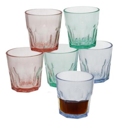 Gerimport Waterglazen/drinkglazen Everest - 12x stuks - transparant kleurenmix - 250 ml