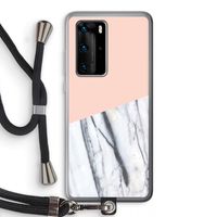A touch of peach: Huawei P40 Pro Transparant Hoesje met koord