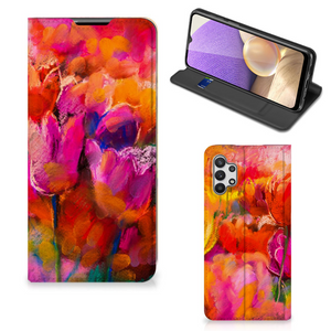 Bookcase Samsung Galaxy A32 5G Tulips