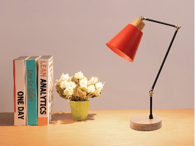 Tafellamp MANORIA 1 lamp rood