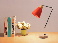 Tafellamp MANORIA 1 lamp rood