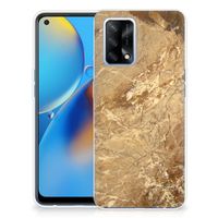 OPPO A74 4G TPU Siliconen Hoesje Marmer Creme