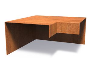 Cortenstaal overzetprofiel (20,4cm.) buitenhoek 30x30x15cm.