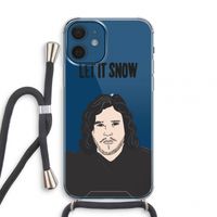 Let It Snow: iPhone 12 mini Transparant Hoesje met koord