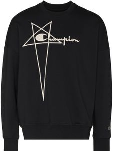 Rick Owens X Champion x Champion sweat à logo brodé - Noir