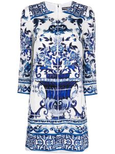 Dolce & Gabbana robe à imprimé Majolica - Bleu