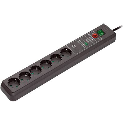Brennenstuhl Secure-Tec Surge Protection 15.000 A Zwart 6 AC-uitgang(en) 3 m