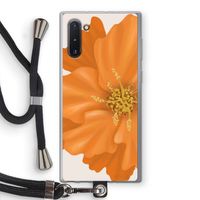 Orange Ellila flower: Samsung Galaxy Note 10 Transparant Hoesje met koord