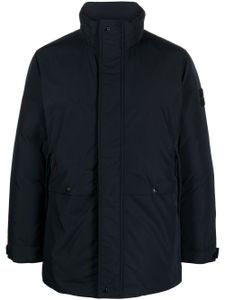 Stone Island parka matelassée à patch logo - Bleu