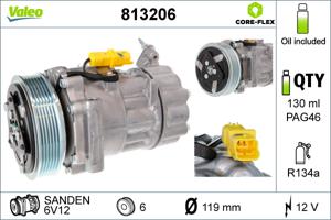 Compressor, airconditioning NEW ORIGINAL PART VALEO, Spanning (Volt)12V, u.a. für Mini