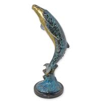 A BRONZE SCULPTURE OF A WHALE A BRONZE SCULPTURE OF A WHALE