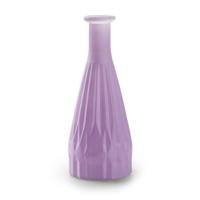 Bloemenvaas Patty - mat lila - glas - D8,5 x H21 cm - fles vaas