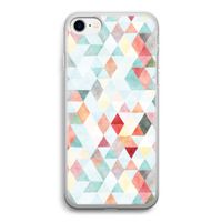 Gekleurde driehoekjes pastel: iPhone SE 2020 Transparant Hoesje