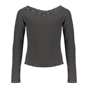 Frankie & Liberty Meisjes sweat shirt - Puck - Stripes Off White Black