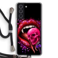 Dodelijk zoet: Samsung Galaxy S21 FE Transparant Hoesje met koord