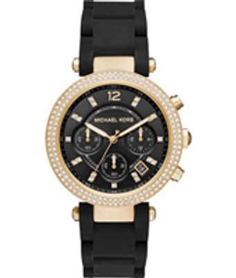 Horlogeband Michael Kors MK6404 Silicoon Zwart 20mm