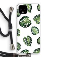 Tropische bladeren: Pixel 4 Transparant Hoesje met koord