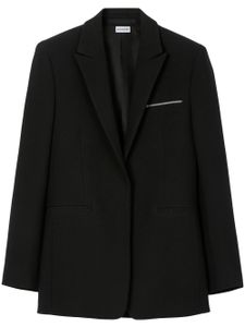 Burberry blazer en laine à simple boutonnage - Noir