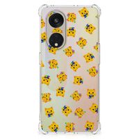 Doorzichtige Silicone Hoesje voor OPPO Reno8 T 5G Katten Emojis - thumbnail