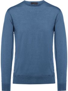 Prada pull en laine à col rond - Bleu