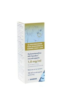 Sandoz Xylometazoline 1mg/ml druppels 10 Milliliter