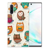 Samsung Galaxy Note 10 TPU Hoesje Vrolijke Uilen