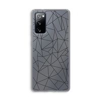 Geometrische lijnen zwart: Samsung Galaxy S20 FE / S20 FE 5G Transparant Hoesje