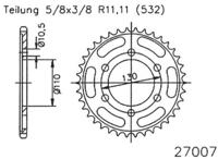 ESJOT Chain wheel 532 48z steel black