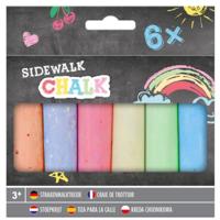 Creative artist stoepkrijt - 6x stuks - multicolor - L14 cm - kleuren/tekenen
