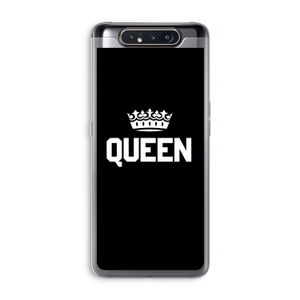 Queen zwart: Samsung Galaxy A80 Transparant Hoesje