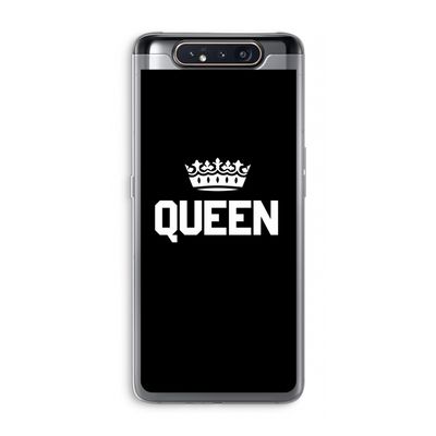 Queen zwart: Samsung Galaxy A80 Transparant Hoesje