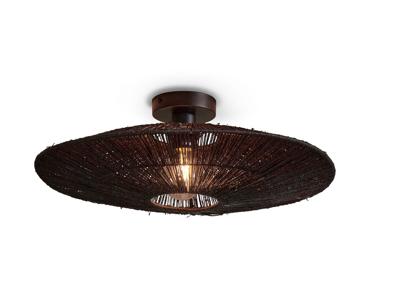Plafondlamp Iguazu Jute zwart - L