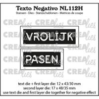 Crealies • texto negativo nl: vrolijk pasen (horizontaal)