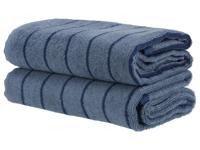 LIVARNO home 2 Handdoeken 100 x 50 cm (Blauw)