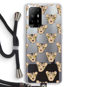 Tijger: Oppo A95 5G Transparant Hoesje met koord