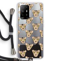 Tijger: Oppo A95 5G Transparant Hoesje met koord