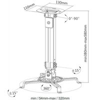 Techly ICA-PM 18S Plafond Zilver projector beugel - thumbnail