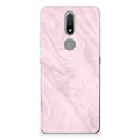 Nokia 2.4 | TPU | Siliconen hoesje | Marble Pink - Origineel Cadeau Vriendin