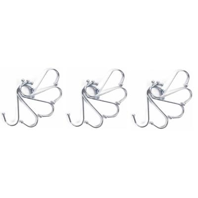 15x s-haken / ophanghaken - 5-delig - van metaal - 100 mm