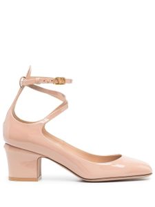 Valentino Garavani escarpins Tan-Go 60 mm en cuir à fini verni - Rose