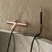 Badkraan SaniClear Copper Pro | Opbouw | Thermostaatkraan | Incl.Handdoucheset | 2-weg | 2-knops | Rond | Koper geborsteld