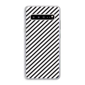 Strepen zwart-wit: Samsung Galaxy S10 5G Transparant Hoesje