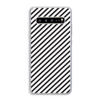 Strepen zwart-wit: Samsung Galaxy S10 5G Transparant Hoesje