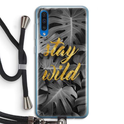 Stay wild: Samsung Galaxy A50 Transparant Hoesje met koord