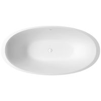 XenZ Vrijstaand Bad Sio 180x90x66 cm Solid Surface Wit