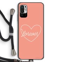 Forever heart: Xiaomi Redmi Note 10 5G Transparant Hoesje met koord