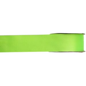 1x Hobby/decoratie lime groen satijnen sierlinten 1,5 cm/15 mm x 25 meter