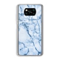 Blauw marmer: Xiaomi Poco X3 NFC Transparant Hoesje
