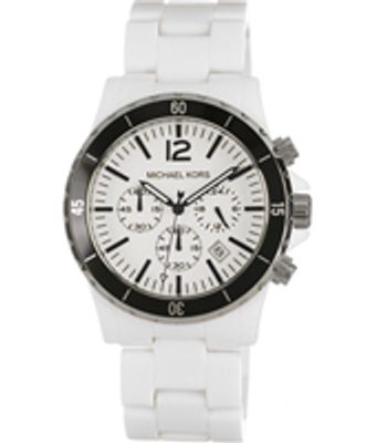Horlogeband Michael Kors MK8127 Kunststof/Plastic Wit 23mm